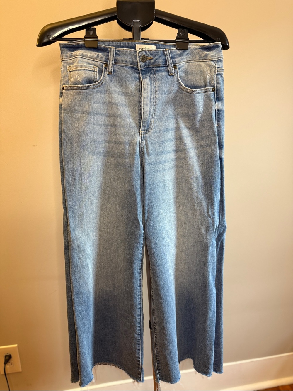Sneak Peek Light Blue Wide-Leg Jeans